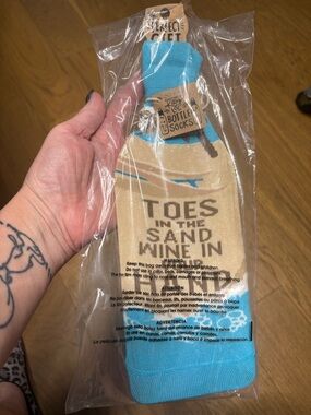 Primitives by Kathy Blue & Tan 'Toes in the Sand' Men’s Socks